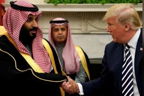 Tổng thống Mỹ Donald Trump và Thái tử Saudi Arabia Mohammed bin Salman trong cuộc gặp tại Washington tháng 3/2018. (Nguồn: Reuters)