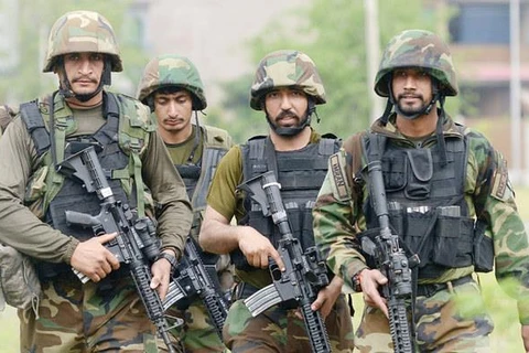Lực lượng an ninh Pakistan tuần tra tại Balochistan. (Nguồn: AFP)