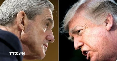 Tổng thống Mỹ Donald Trump (phải) và Công tố viên đặc biệt Robert Mueller. (Nguồn: AFP/TTXVN)
