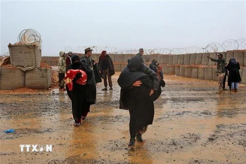 Người tị nạn Syria tại trại Rukban ở biên giới Syria-Jordan. (Nguồn: AFP/TTXVN)