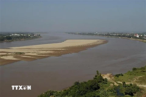 Sông Mekong ở Vientiane, Lào. (Nguồn: EPA/TTXVN)