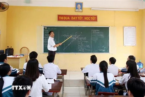 Sở Giáo dục và Đào tạo Thành phố Hồ Chí Minh dự kiến tuyển 443 giáo viên Trung học Phổ thông. (Ảnh: Phạm Kiên/TTXVN)