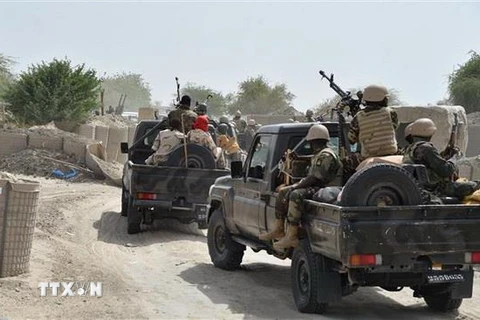 Binh sỹ Niger tuần tra gần khu vực Diffa sau các vụ tấn công của phiến quân Boko Haram. (Nguồn: AFP/TTXVN)