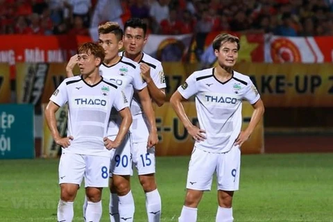 Hoàng Anh Gia Lai thua trận thứ 5 liên tiếp trên sân của Sông Lam Nghệ An. (Ảnh: Nguyên An/Vietnam+)