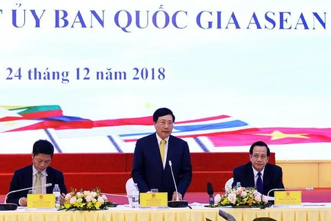 Phó Thủ tướng Phạm Bình Minh phát biểu tại phiên họp đầu tiên của Ủy ban Quốc gia ASEAN 2020. (Nguồn: baochinhphu.vn)