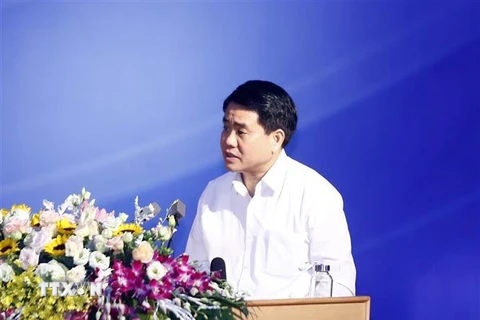 Chủ tich Ủy ban Thành phố Hà Nội Nguyễn Đức Chung. (Ảnh: Thống Nhất/TTXVN)