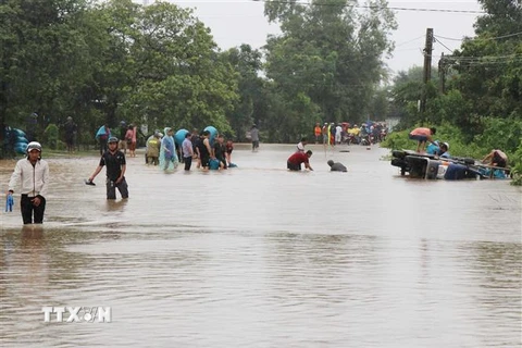 Ngập lụt tại huyện Ea Súp. (Ảnh: Tuấn Anh/TTXVN)