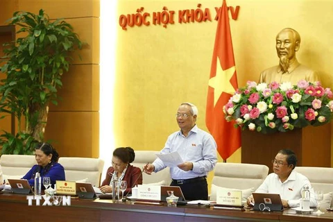 Phó Chủ tịch Quốc hội Uông Chu Lưu phát biểu. (Ảnh: Văn Điệp/TTXVN)