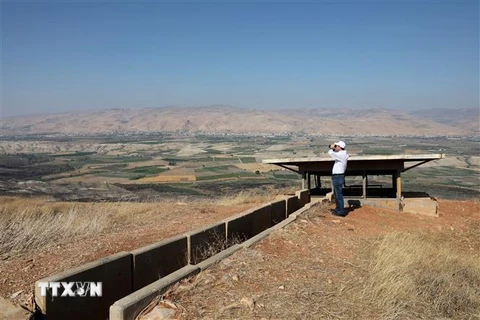 Quang cảnh Thung lũng Jordan ở giữa thành phố Beit Shean của Israel và Jericho thuộc Bờ Tây. (Ảnh: AFP/TTXVN)