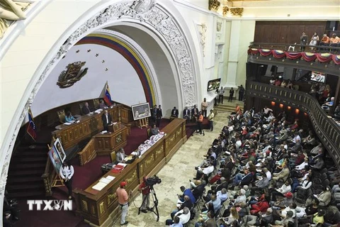 Toàn cảnh một phiên họp Quốc hội Venezuela tại Caracas. (Ảnh: AFP/TTXVN)