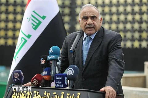 Thủ tướng Iraq Adel Abdel Mahdi tại một sự kiện ở thủ đô Baghdad. (Ảnh: AFP/TTXVN)