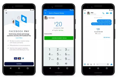 Dịch vụ thanh toán Facebook Pay chuẩn bị được triển khai tại Mỹ trong tuần này. (Nguồn: theverge.com)