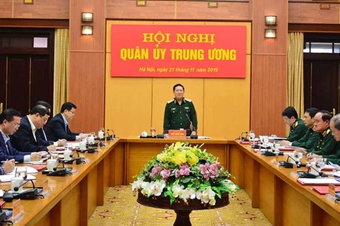 Đại tướng Ngô Xuân Lịch chủ trì hội nghị. (Nguồn: qdnd.vn)