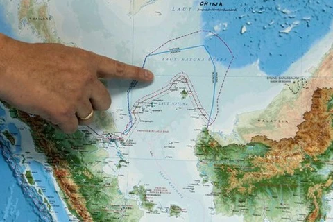 Bản đồ vùng biển phía Bắc Natuna. (Nguồn: Reuters)