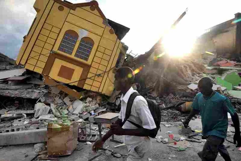 Cảnh đổ nát sau trận động đất tại Haiti năm 2010. (Nguồn: AFP)