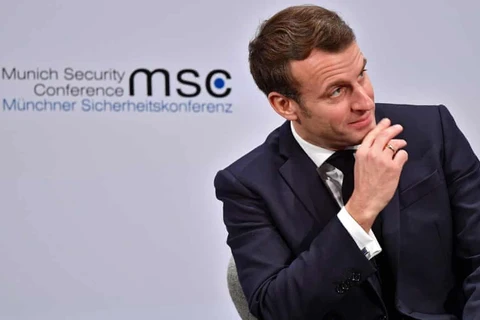 Tổng thống Pháp Emmanuel Macron tại Hội nghị An ninh Munich 2020. (Nguồn: EPA)