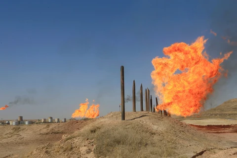 Một mỏ dầu tại Kirkuk, Iraq. (Nguồn: Reuters)