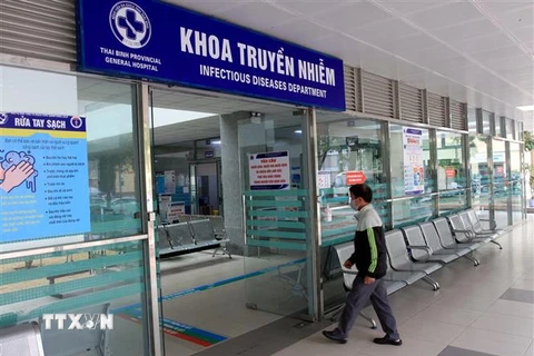 Khoa truyền nhiễm Bệnh viện Đa khoa tỉnh Thái Bình được chọn là nơi cách ly những người nghi nhiễm của tỉnh Thái Bình. (Ảnh: Thế Duyệt/TTXVN)