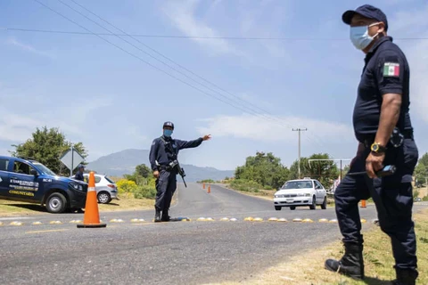 Cảnh sát Mexico làm nhiệm vụ tại bang Michoacán. (Nguồn: AFP)