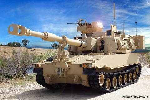 Pháo tự hành M109A7 Paladin nòng 155-mm của quân đội Mỹ. (Nguồn: military-today.com)