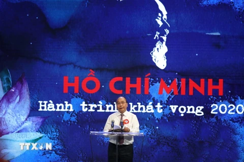 Thủ tướng Nguyễn Xuân Phúc phát biểu tại Chương trình. (Ảnh: Thống Nhất/TTXVN)
