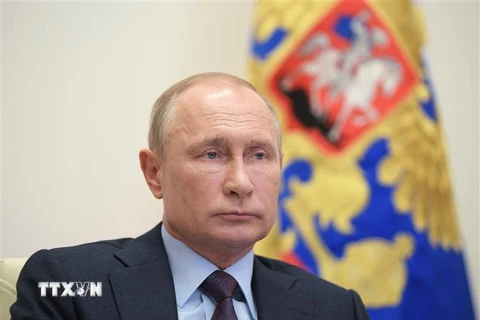 Tổng thống Nga Vladimir Putin trong một cuộc họp tại Novo-Ogaryovo, ngoại ô Moskva. (Ảnh: THX/TTXVN)