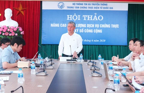 Thứ trưởng Nguyễn Thành Hưng phát biểu tại Hội thảo. (Nguồn: mic.gov.vn)