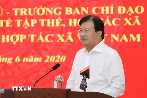 Phó Thủ tướng Trịnh Đình Dũng phát biểu. (Ảnh: Văn Điệp/TTXVN)