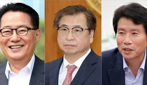 Từ trái sang: ông Park Jie-won - Giám đốc NIS, ông Suh Hoon - Giám đốc An ninh Quốc gia của Hàn Quốc - và ông Lee In-young - Bộ trưởng Thống nhất. (Nguồn: Yonhap)