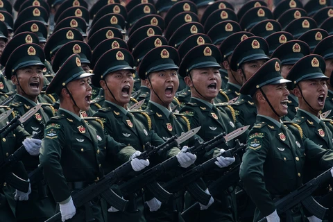 Binh sỹ Trung Quốc trong một cuộc diễu hành quân sự ngày 1/10/2019 tại Bắc Kinh. (Nguồn: Getty Images)