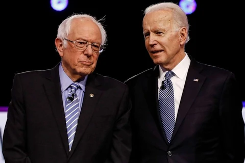Hai ứng cử Joe Biden và Bernie Sanders của Đảng Dân chủ. (Nguồn: AP)