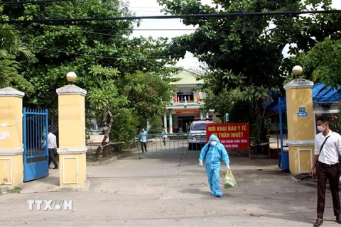 Quang cảnh khu cách ly ở Trung tâm y tế huyện Thăng Bình. (Ảnh: Trịnh Bang Nhiệm/TTXVN)