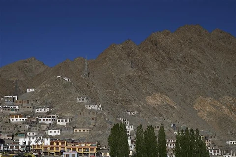 Vùng núi ở Leh, thủ phủ khu vực Ladakh, biên giới Ấn Độ-Trung Quốc. (Ảnh: AFP/TTXVN)