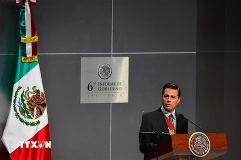 Ông Enrique Pena Nieto lúc còn trên cương vị Tổng thống Mexico. (Ảnh: AFP/TTXVN)