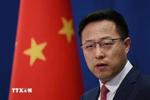 Người phát ngôn Bộ Ngoại giao Trung Quốc Triệu Lập Kiên . (Ảnh: AFP/TTXVN)