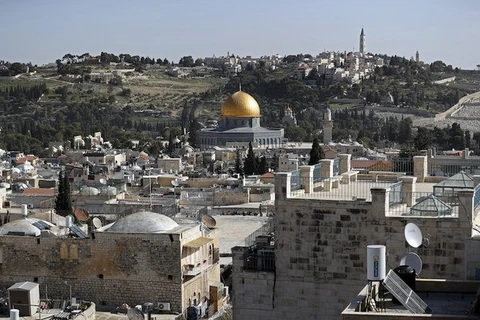 Nhà thờ Hồi giáo Dome of the Rock, nằm trong khuôn viên nhà thờ Hồi giáo al-Aqsa, bên trong thành phố cổ Jerusalem. (Nguồn: arabnews.com)