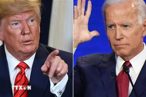 Tổng thống Mỹ Donald Trump (trái) và ứng cử viên Tổng thống Joe Biden (phải). (Ảnh: AFP/TTXVN)