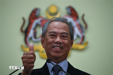 Thủ tướng Malaysia Muhyiddin Yassin tại cuộc họp ở Putrajaya. (Ảnh: AFP/TTXVN)