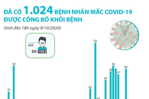 Việt Nam đã có 1.024 bệnh nhân mắc COVID-19 được công bố khỏi bệnh