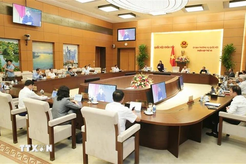 Quang cảnh Phiên họp thứ 48 Ủy ban Thường vụ Quốc hội. (Ảnh: Doãn Tấn/TTXVN)