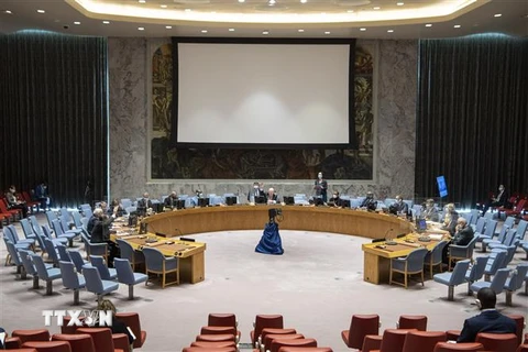 Quang cảnh cuộc họp của Hội đồng Bảo an Liên hợp quốc bỏ phiếu thông qua nghị quyết 2547 về Haiti. (Ảnh: Hữu Thanh/TTXVN)