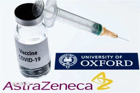Hình ảnh mô phỏng vắcxin phòng COVID-19 do Hãng dược phẩm liên doanh Anh-Thụy Điển AstraZeneca phối hợp với Đại học Oxford phát triển. (Ảnh: AFP/TTXVN)