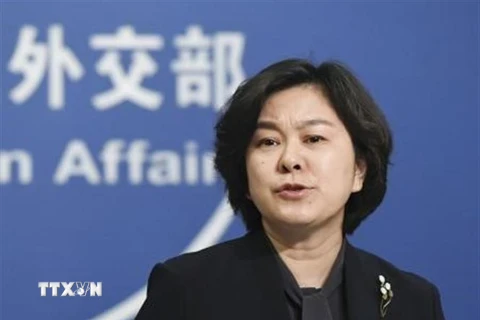 Người phát ngôn Bộ Ngoại giao Trung Quốc Hoa Xuân Oánh. (Ảnh: Kyodo/TTXVN)