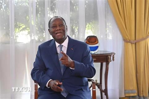 Tổng thống Bờ Biển Ngà Alassane Ouattara. (Ảnh: AFP/TTXVN)