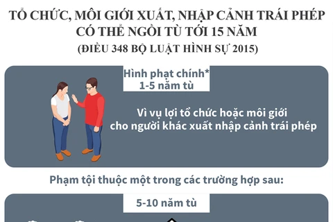 Tổ chức, môi giới xuất, nhập cảnh trái phép có thể ngồi tù tới 15 năm