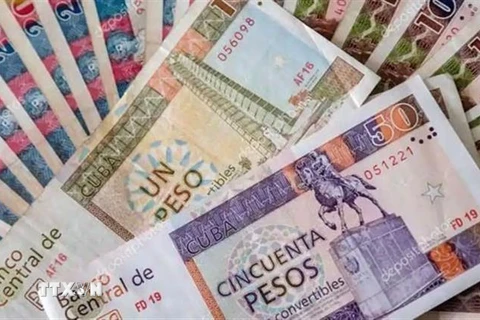 Đồng peso của Cuba. (Ảnh: NNN/TTXVN)