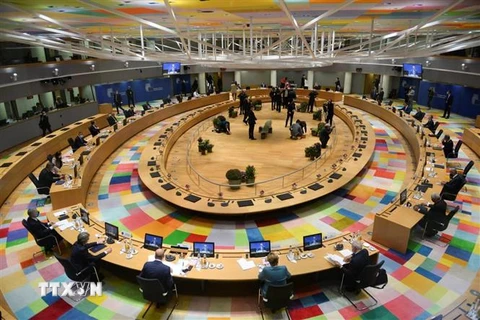Toàn cảnh Hội nghị thượng đỉnh EU tại Brussels, Bỉ, ngày 10/12/2020. (Ảnh: AFP/TTXVN)