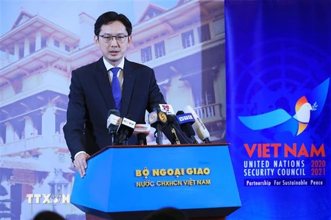 Vụ trưởng Vụ các Tổ chức quốc tế (Bộ Ngoại giao) Đỗ Hùng Việt. (Ảnh: Lâm Khánh/TTXVN)