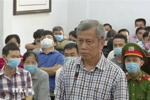Bị cáo Trịnh Sướng tại phiên tòa xét xử sơ thẩm. (Ảnh: Ngọc Minh/TTXVN)