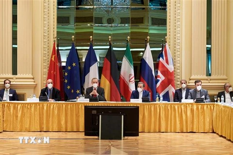 Vòng họp thứ 2 của Ủy ban hỗn hợp về JCPOA ngày 9/4 tại Vienne, Áo. (Ảnh: THX/TTXVN)